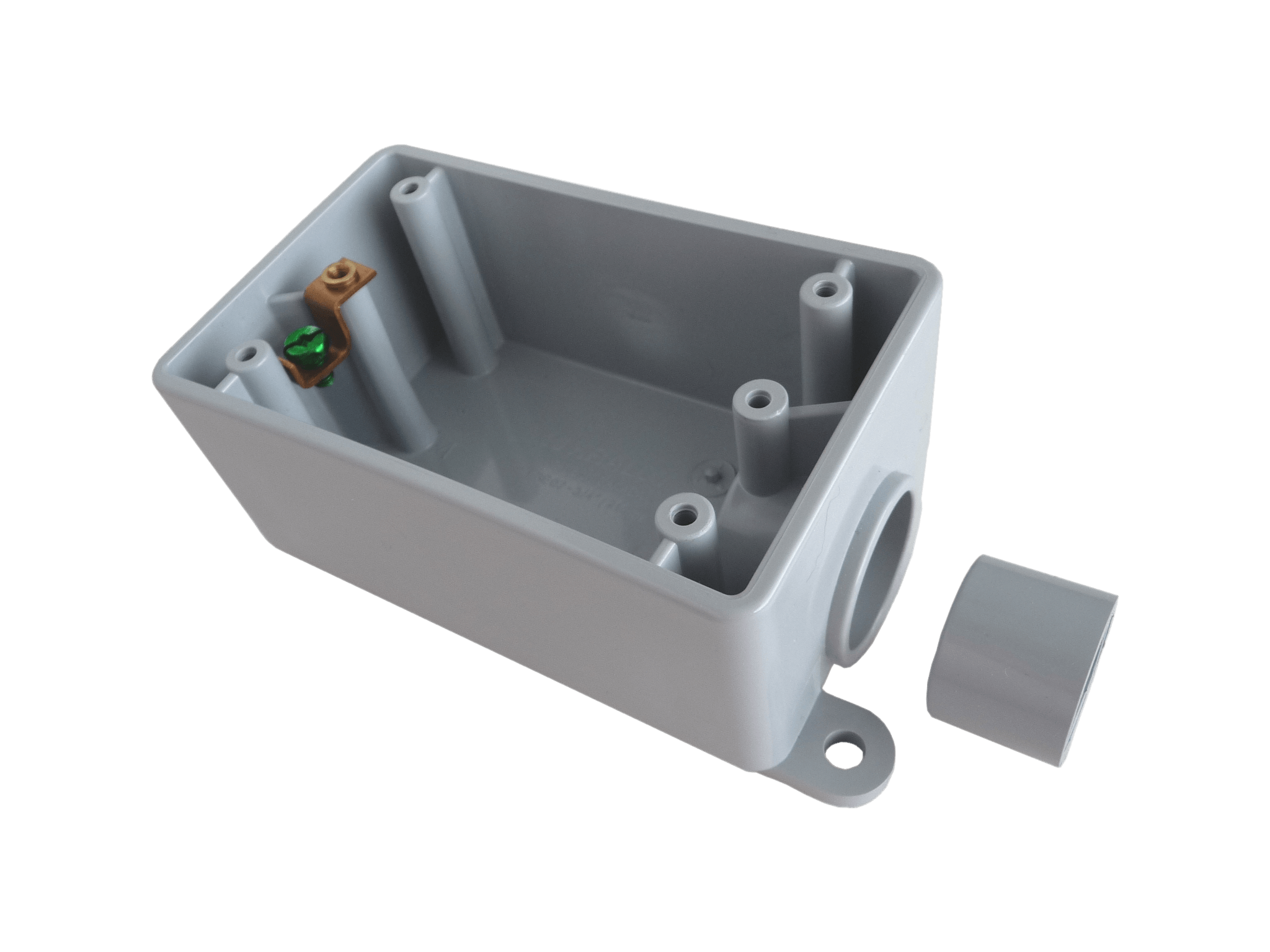 PVC FSE 2-in-1 Single Gang Box (with reducer bushing)