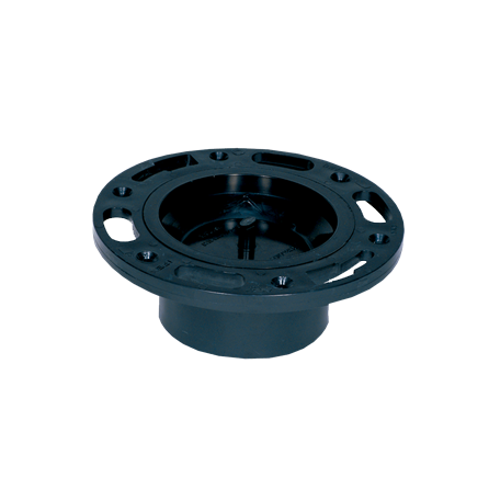 ABS-DWV Adjustable Closet Flange with Test Plug