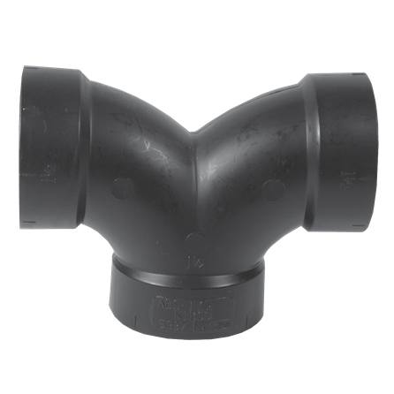 ABS-DWV 90˚ 3-Way Elbow 