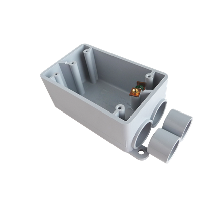 PVC FSS 2-in-1 Single Gang Box (with reducer bushings)